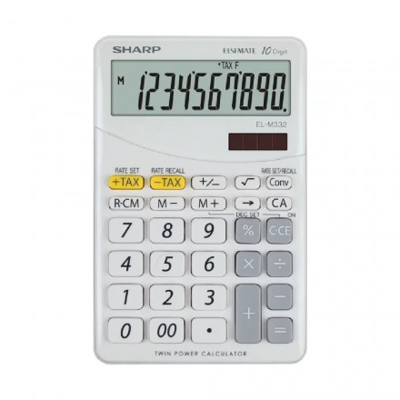 Calcolatrice Sharp ELM332BWH Da Tavolo Bianca