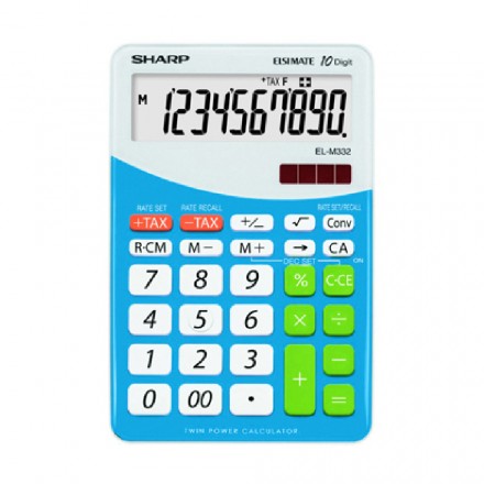 Calcolatrice Sharp ELM332BBL Da Tavolo Azzurra