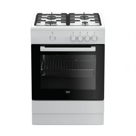 Cucina Beko FSG62000DW 60x60 4 Fuochi a Gas Profondità 60 Cm Classe Energetica A