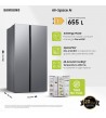 Samsung Frigorifero RS62DG5003S9EF Capacità 655 Lt Colore Silver Classe Energetica E