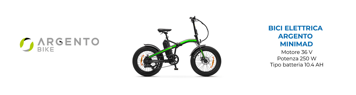 Bici Elettrica Argento Minimad Motore 36 V Potenza 250 W