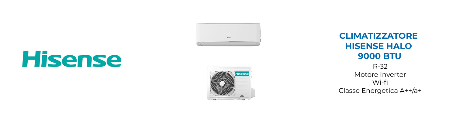 CLIMATIZZATORE MONO 9000 BTU HISENSE SERIE WING DC INVERTER GAS R-32 A++A+  WI-FI INTEGRATO FILTRO AI CARBONI ATTIVI DI SERIE | Condizionatori e