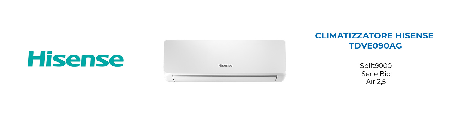 HISENSE TDVE090AW Hisense Climatizzatore 9000 Btu/h Monosplit A++/A+ Gas  R32 TDVE090AG/TDVE090AW